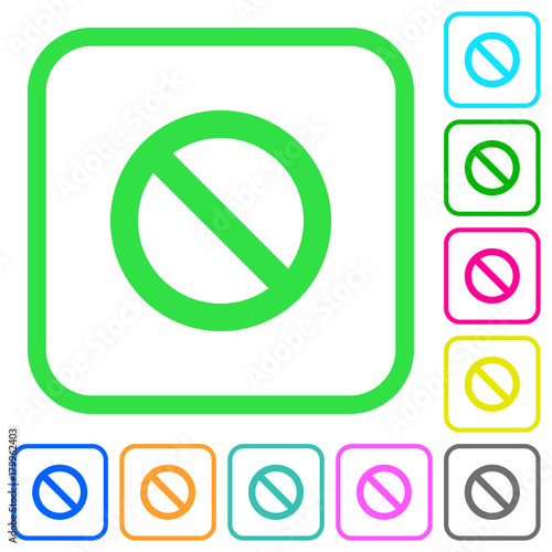 Blocked vivid colored flat icons icons