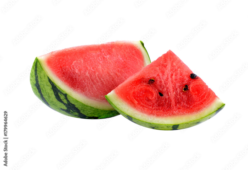 Slice of watermelon isolated on white background Slice of watermelon isolated on white background