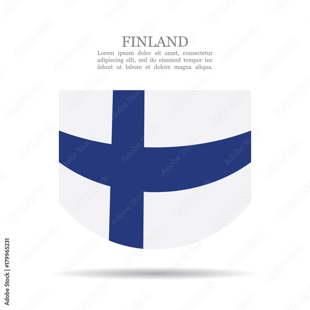 Obraz premium Finland national flag vector icon