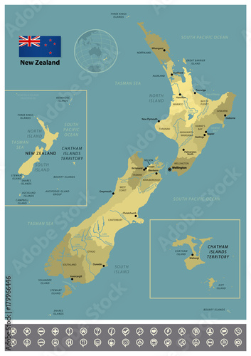 New Zealand Map photo