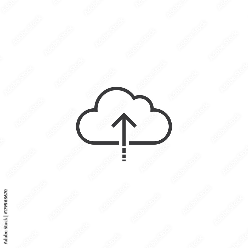upload Icon. line style vector illustration upload Icon. line style vector illustration