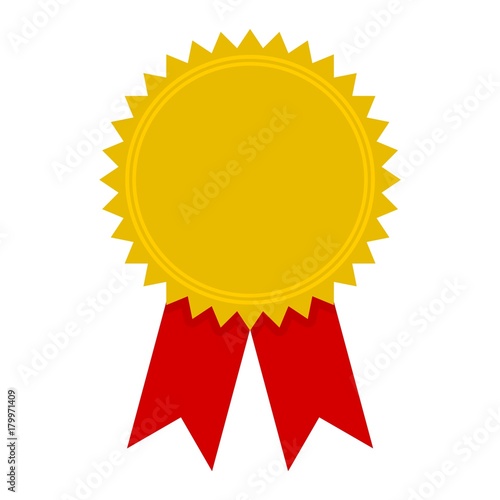 Badge with ribbons icon, Award ribbon