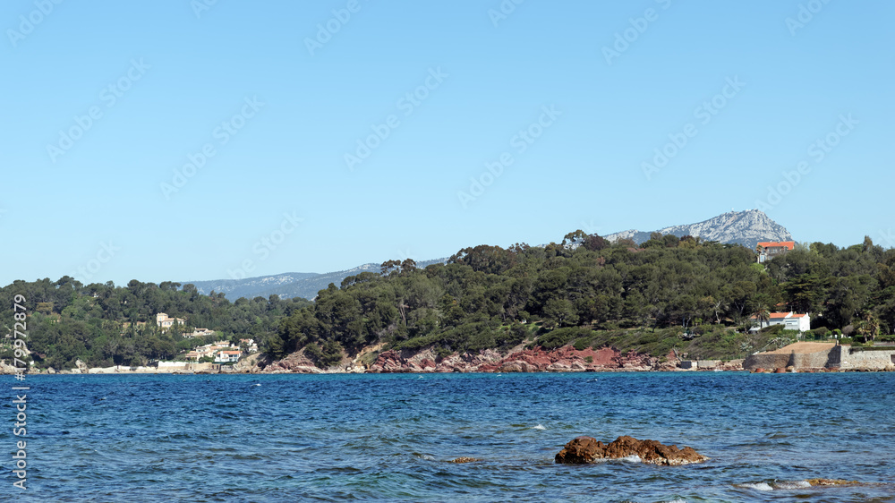 Fototapeta premium Littoral du Pradet sur la côte varoise