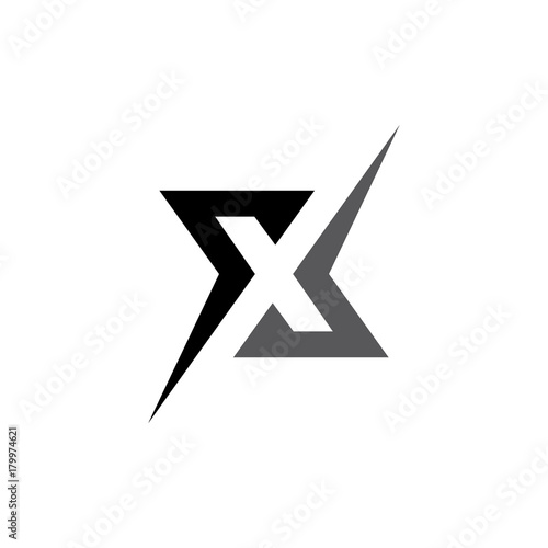 x letter abstract logo