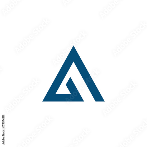 A Letter Abstract mountain logo