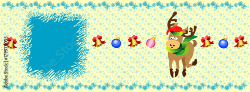 Christmas banner, vector template.