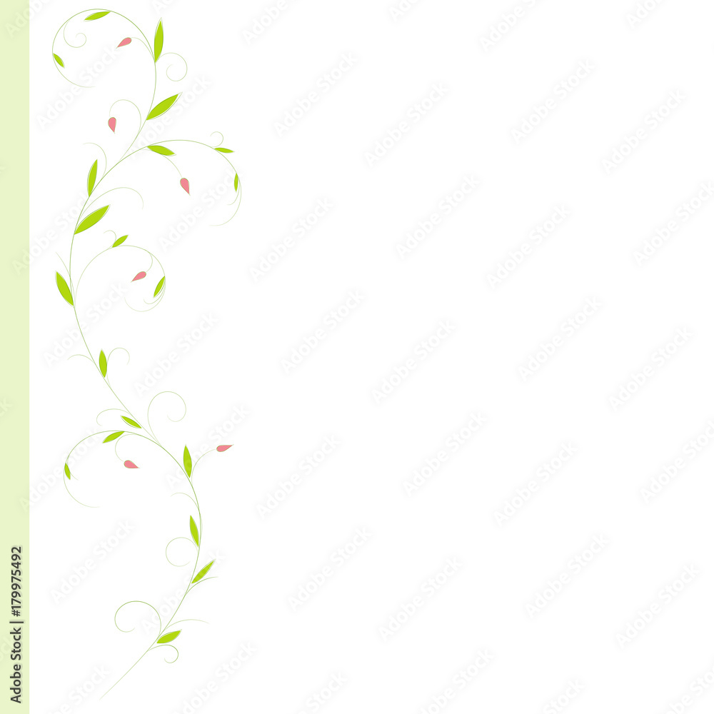 Abstract floral background with place for your text. Vector branch for greeting and invitation card.