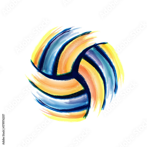 Volleyball brush background
