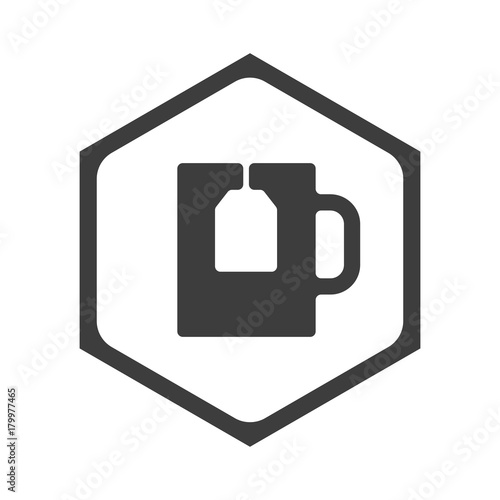 ikona sześciobok z zaokrąglonymi wewnątrz krawędziami