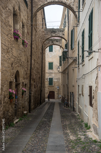 Altstadt von Alghero  Sardinien  Italien