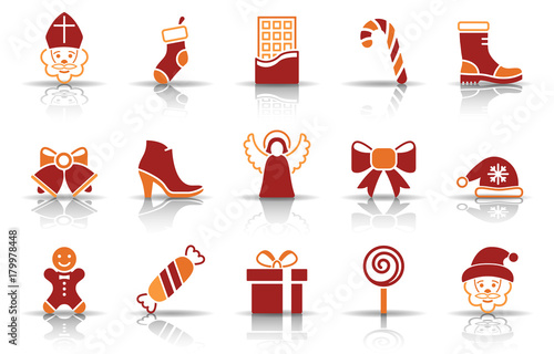 Nikolaus Weihnachten Iconset - Rot (Schatten)