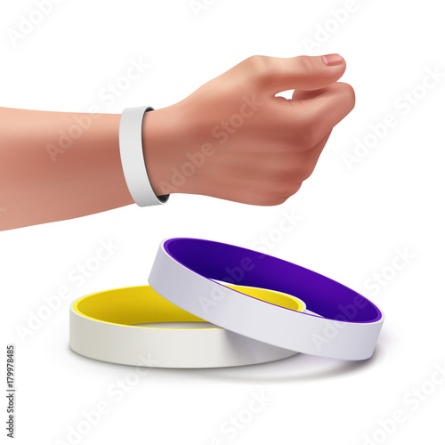 Vector rubber bracelets