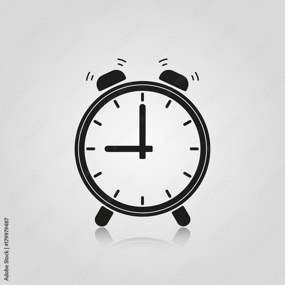 Alarm clock icon isolated on white background. Stock - Vector illustration for your design and business Alarm clock icon isolated on white background. Stock - Vector illustration for your design and business