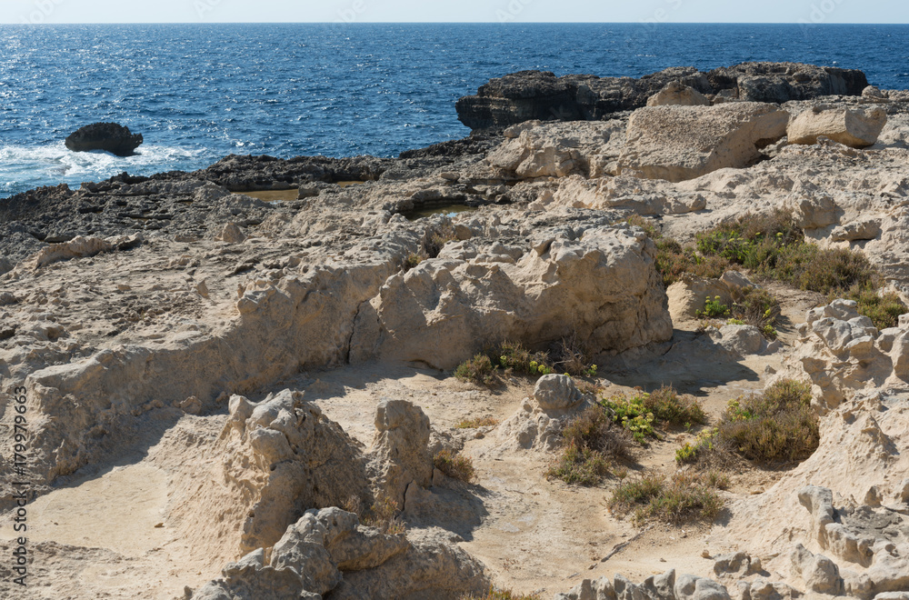 Coast of the island of Gozo (Malta) Coast of the island of Gozo (Malta)