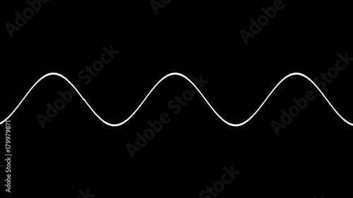 Sinus function on black background