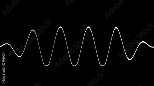 Sinus function on black background