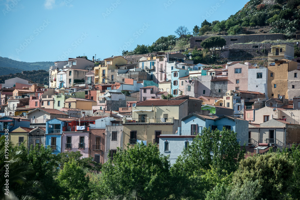 Altstadt von Bosa in Sardinien, Italien