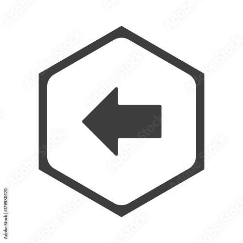 ikona sześciobok z zaokrąglonymi wewnątrz krawędziami