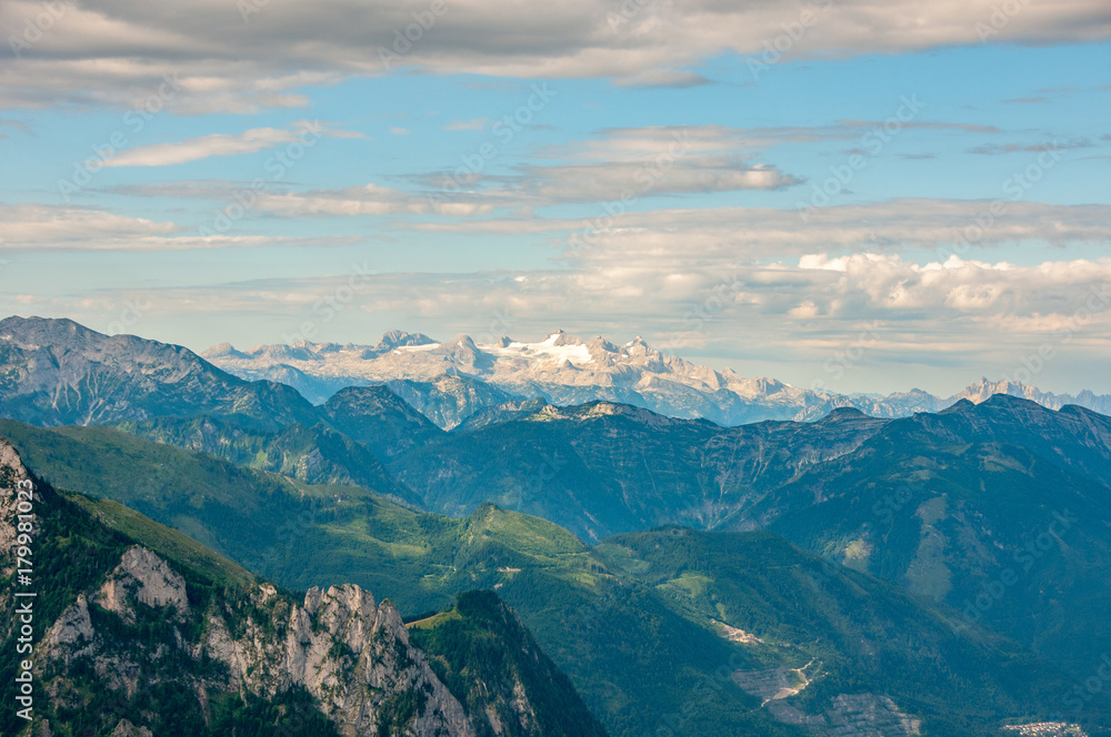 View to mount Dachstein in Austria