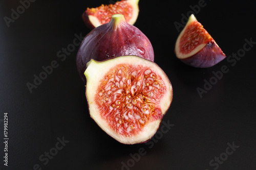 figs on a black background