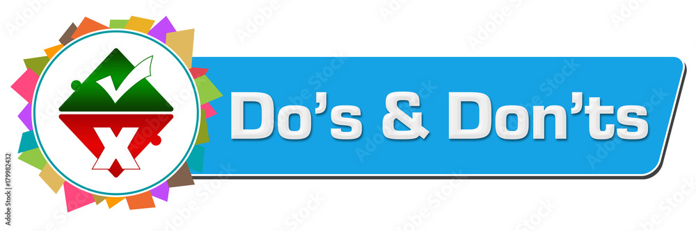 Dos And Donts Random Colorful Circular Bar Dos And Donts Random Colorful Circular Bar