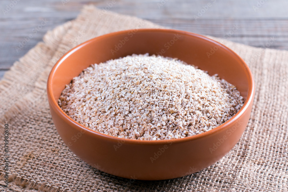 Barley in a bowl on the table Barley in a bowl on the table