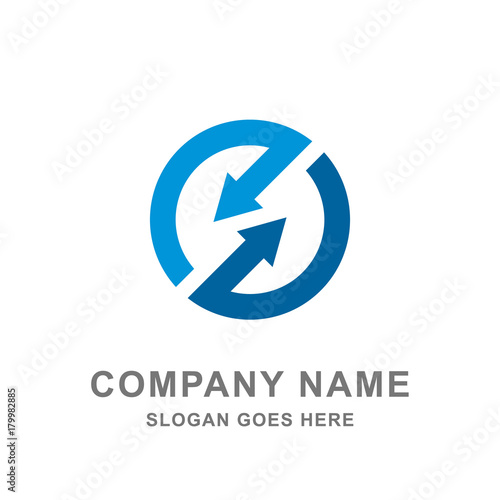 Free Download Round Arrow Circle Direction Networking Technology Logo Vector Icon  - GFXLoad