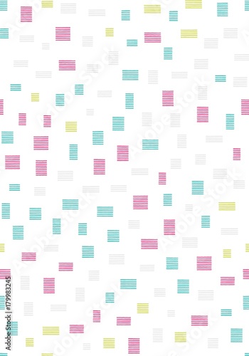 Repeating pattern with small squares with stripes on a white background. Seamless vector pattern. Hand drawn image.