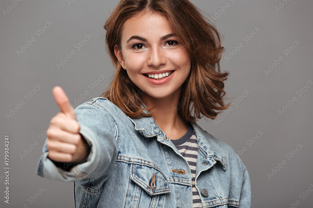 Close up portrait of a joyful young teenage girl Close up portrait of a joyful young teenage girl