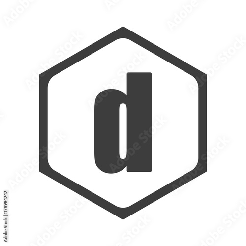 ikona sześciobok z zaokrąglonymi wewnątrz krawędziami