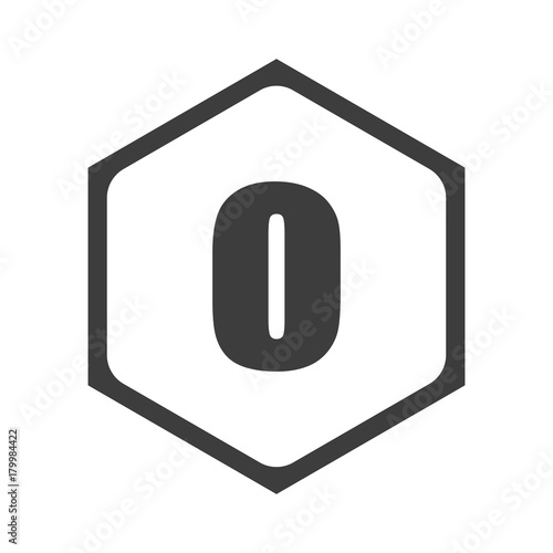 ikona sześciobok z zaokrąglonymi wewnątrz krawędziami