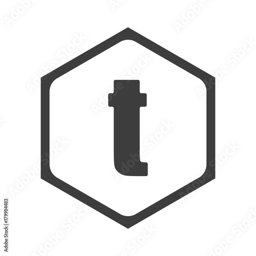 ikona sześciobok z zaokrąglonymi wewnątrz krawędziami