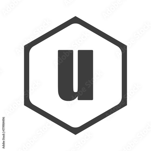 ikona sześciobok z zaokrąglonymi wewnątrz krawędziami