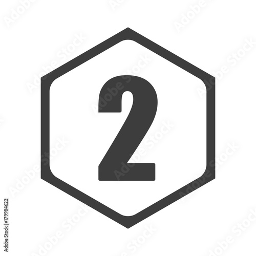 ikona sześciobok z zaokrąglonymi wewnątrz krawędziami