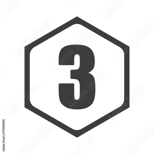 ikona sześciobok z zaokrąglonymi wewnątrz krawędziami