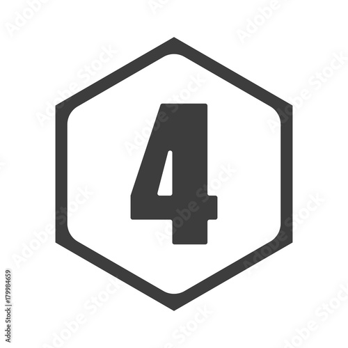 ikona sześciobok z zaokrąglonymi wewnątrz krawędziami