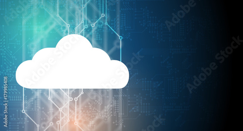 Modern cloud technology. Integrated digital web concept