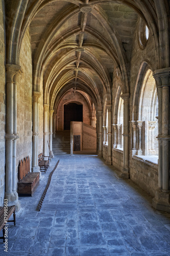 The interior of cloister of Cathedral  Se  of Evora. Portugal