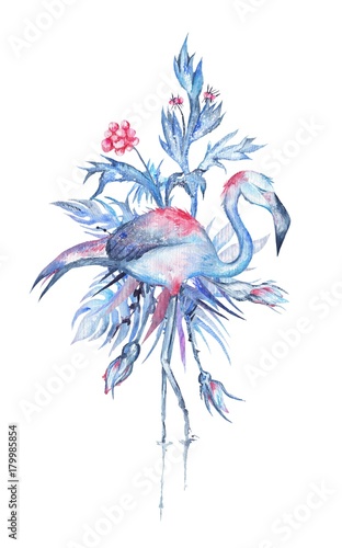 Naklejka Winter Flamingo Print