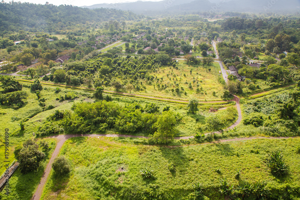 Khun Dan Prakan Chon Dam in Nakhon Nayok Thailand.