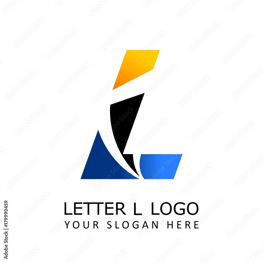 letter l sailing boat at beach sunset logo letter l sailing boat at beach sunset logo