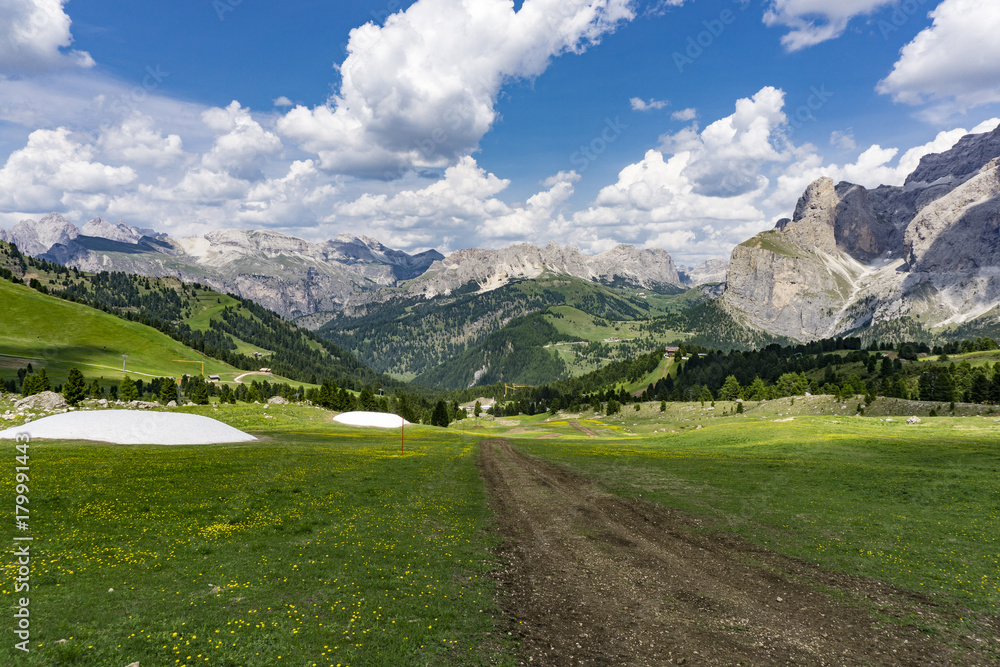 Beautiful summer mountain landscape. Dolomites. Italy.