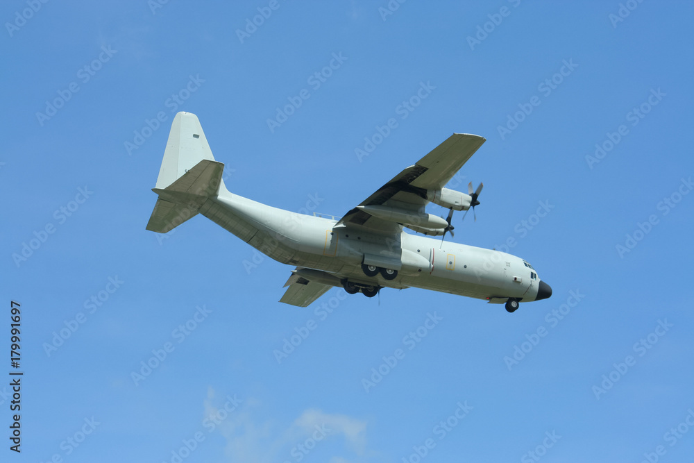 Big military Airplane transportation landing Big military Airplane transportation landing