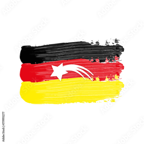 Deutschland Flagge mit Sternschnuppe
