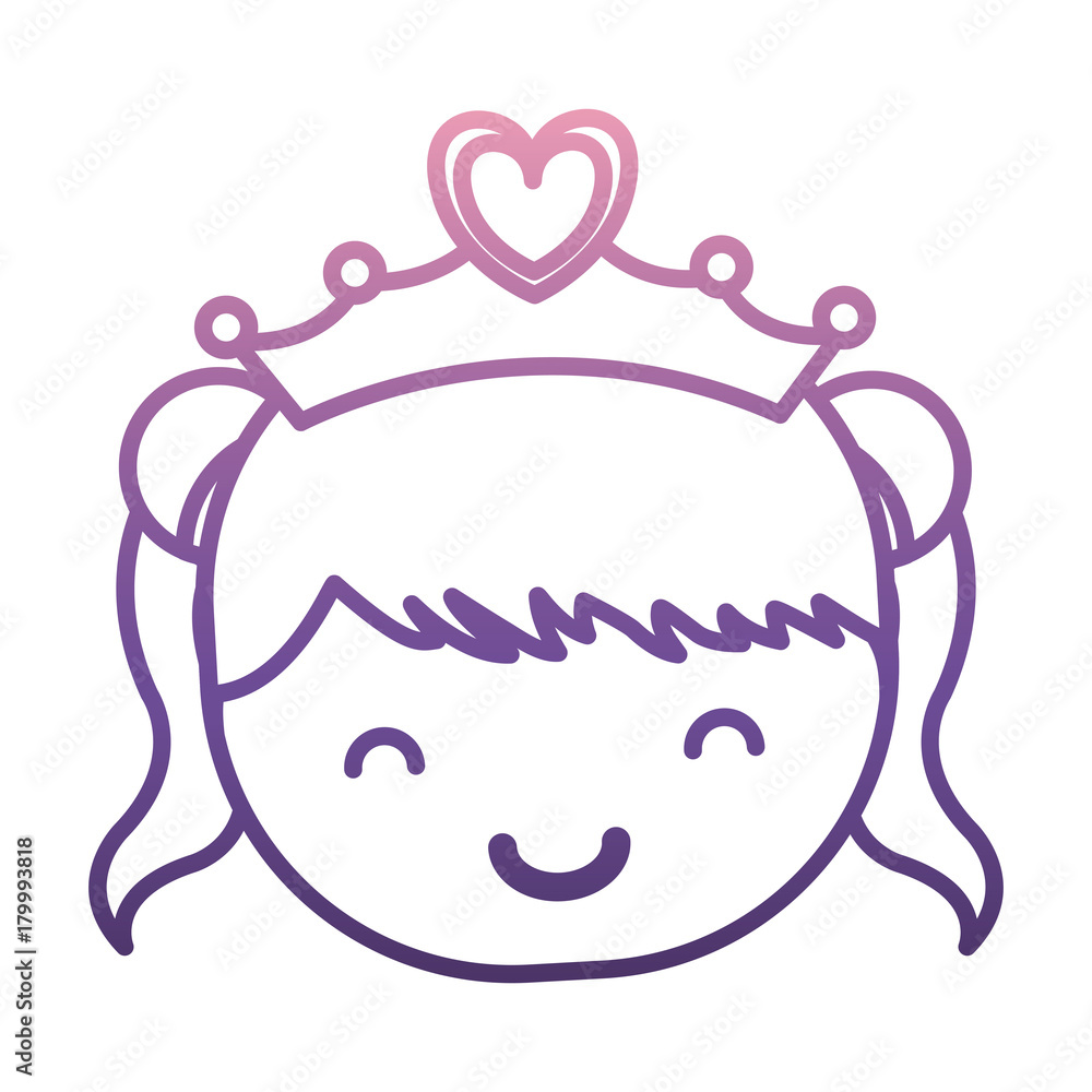 cartoon girl with tiara icon over white background vector illustration cartoon girl with tiara icon over white background vector illustration