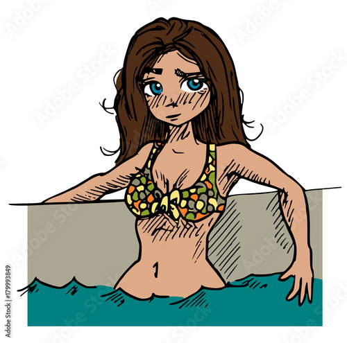 vrouw in zwembad