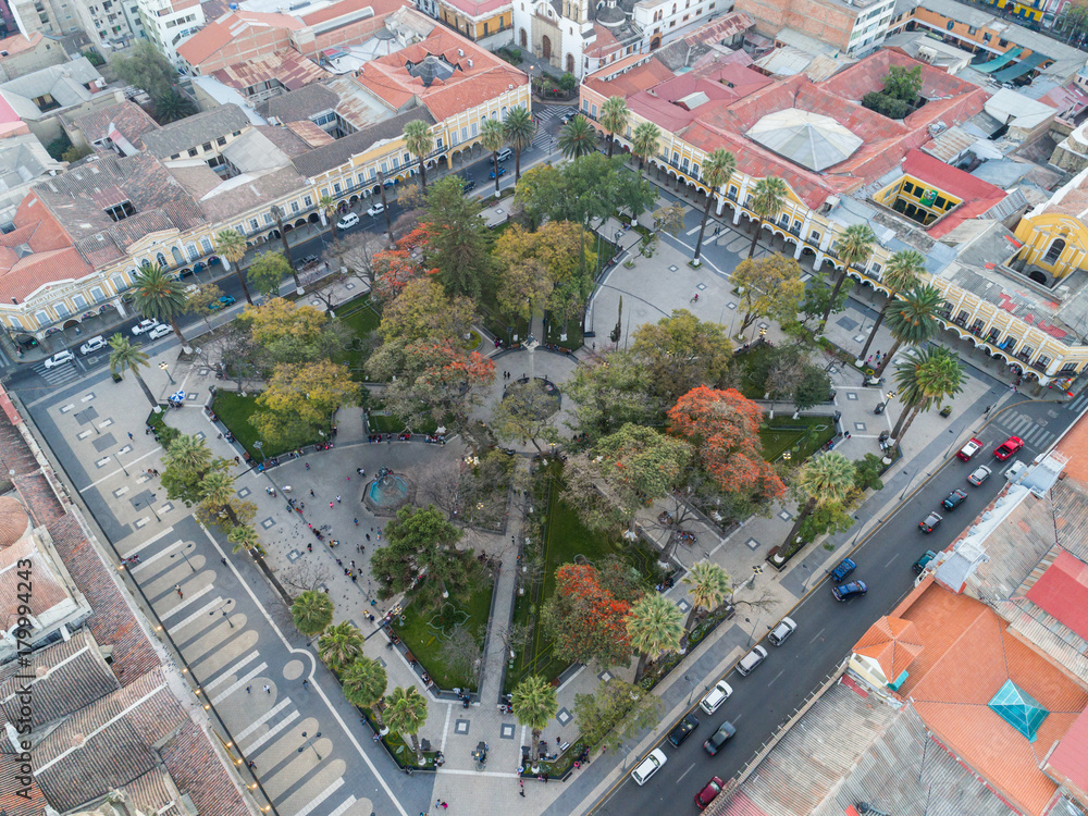 Plaza 14 de Septiembre in Cochabamba, Bolivia