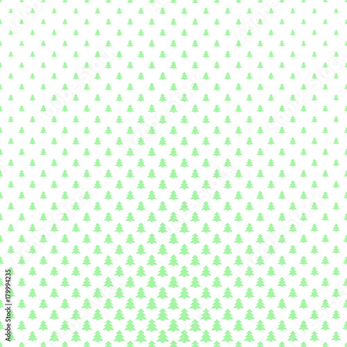 Simple geometric pine tree pattern background - vector winter decor graphic design