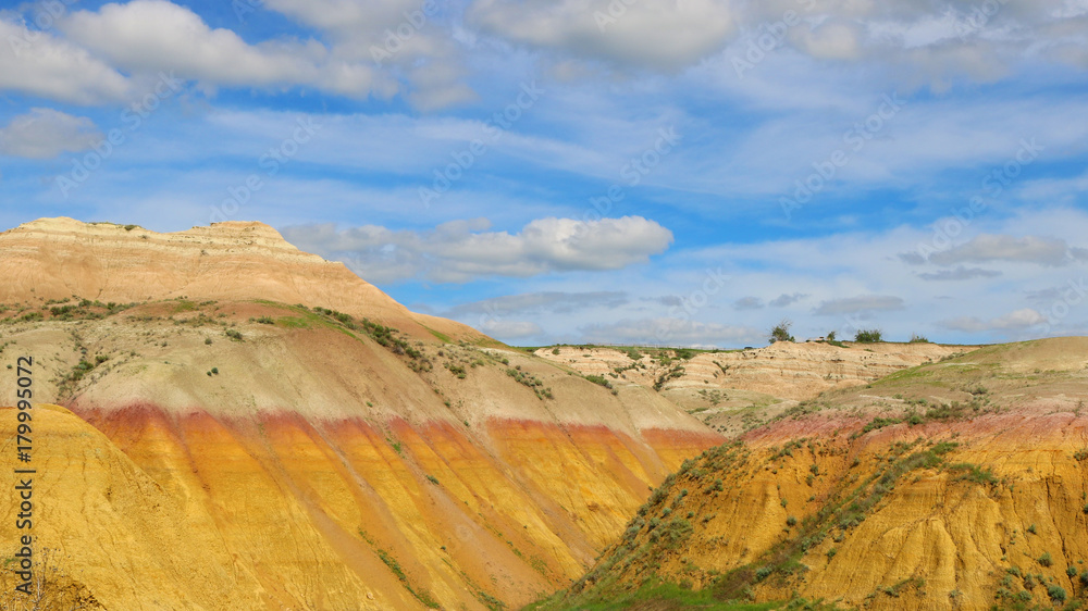 Colorful landscapes of Badlands