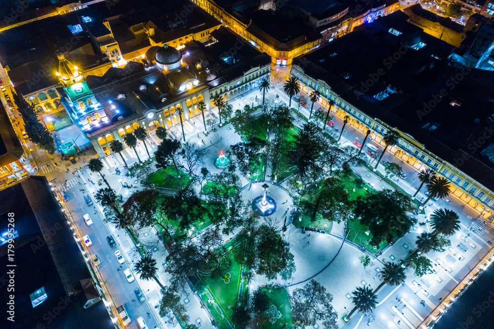 Plaza 14 de Septiembre in Cochabamba, Bolivia